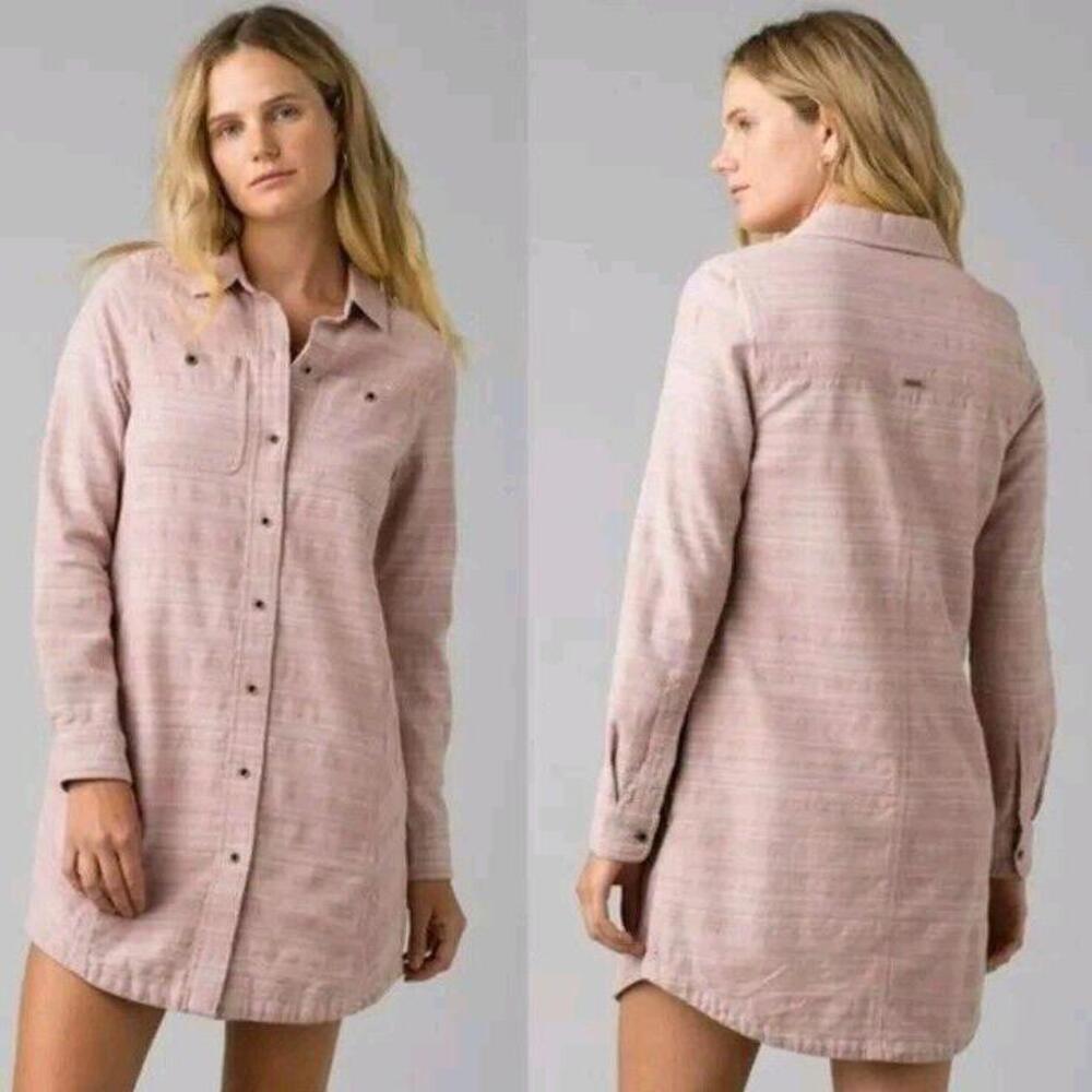 NWT Prana Dyri Dress Pink Textured XS. Outdoorsy Adventure Durable - Picture 9 of 9